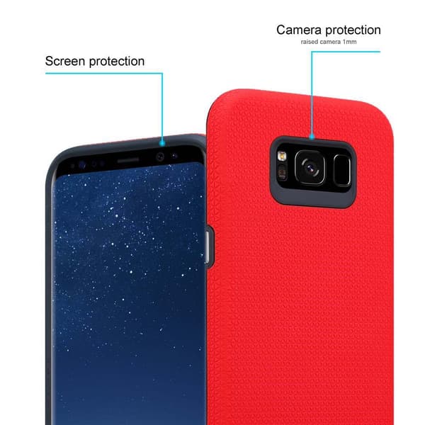 Deksel til Samsung Galaxy S8 Outdoor Hybrid beskyttelsesdeksel med ekstra grep og sklisikker overflate i trekantdesign