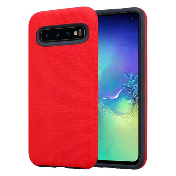 Samsung Galaxy S10 4G Suojakuori Suojakotelo Outdoor jossa on ylimääräinen pito ja liukastumista estävä pinta kolmiomuotoilulla joka on valmistettu