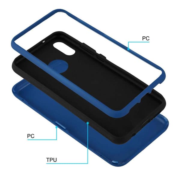 Deksel til Huawei P20 LITE 2018 / NOVA 3E Hybridbeskyttelsesdeksel med TPU-silikon på innsiden og 2-delt plast på utsiden