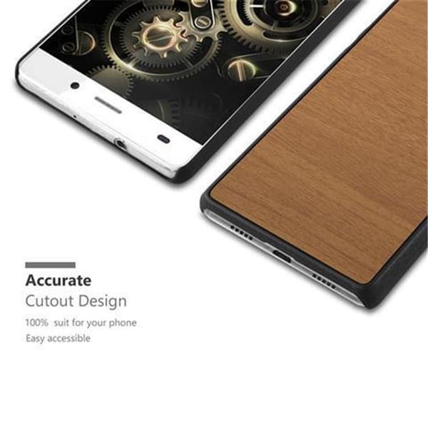 Huawei P8 LITE 2015 Fodral Hårt Fodral Skal Hard Case Skyddsomslag i träoptik mot repor och stötar
