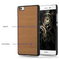 Miniatyrbild 5 av 6: Huawei P8 LITE 2015 Fodral Hårt Fodral Skal Hard Case Skyddsomslag i träoptik mot repor och stötar