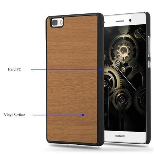 Huawei P8 LITE 2015 Fodral Hårt Fodral Skal Hard Case Skyddsomslag i träoptik mot repor och stötar