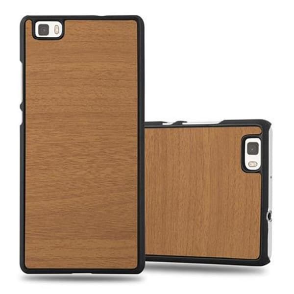 Huawei P8 LITE 2015 Fodral Hårt Fodral Skal Hard Case Skyddsomslag i träoptik mot repor och stötar WOODY BRUN