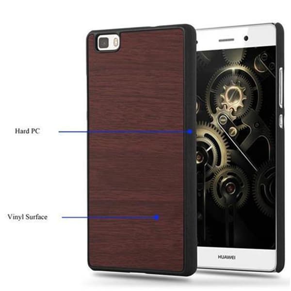 Huawei P8 LITE 2015 Fodral Hårt Fodral Skal Hard Case Skyddsomslag i träoptik mot repor och stötar