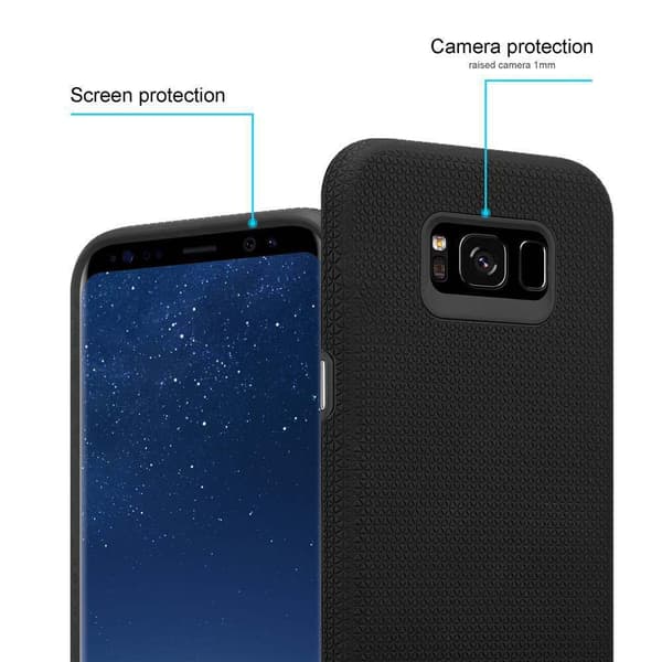 Deksel til Samsung Galaxy S8 PLUS Outdoor Hybrid beskyttelsesdeksel med ekstra grep og sklisikker overflate i trekantdesign