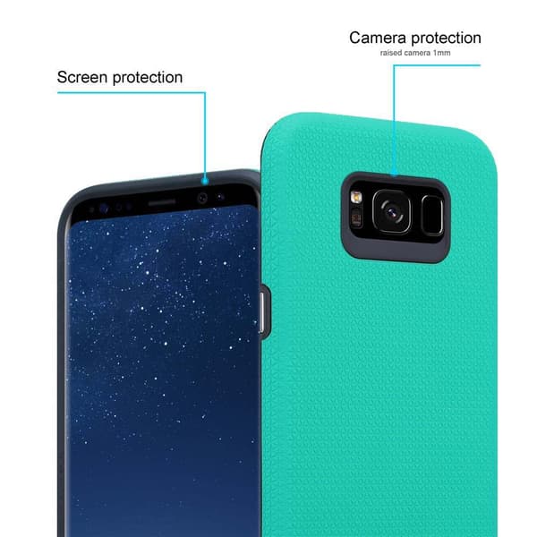 Samsung Galaxy S8 PLUS Suojakuori Suojakotelo Outdoor jossa on ylimääräinen pito ja liukastumista estävä pinta kolmiomuotoilulla joka on valmistettu