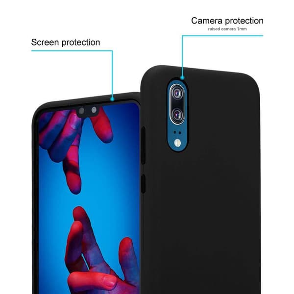 Huawei P20 Fodral Skal Hybridskyddsomslag Mobilskydd med TPU-silikon på insidan och plast i två delar på utsidan