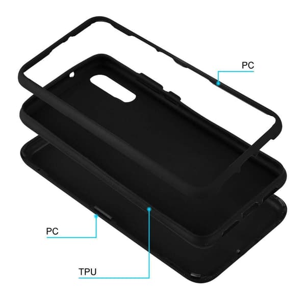 Huawei P20 Fodral Skal Hybridskyddsomslag Mobilskydd med TPU-silikon på insidan och plast i två delar på utsidan