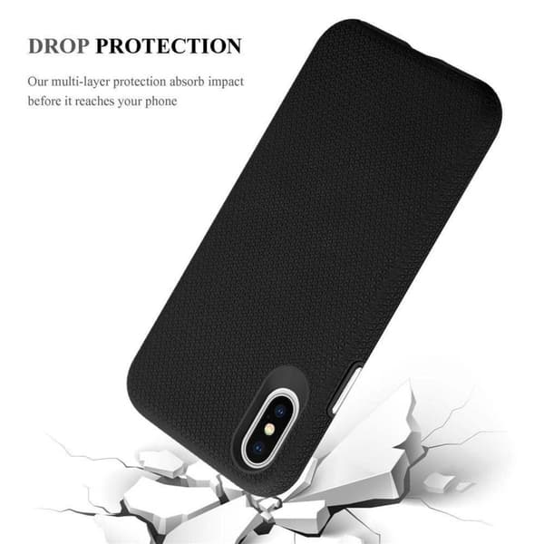 iPhone X / XS Suojakuori Suojakotelo Outdoor jossa on ylimääräinen pito ja liukastumista estävä pinta kolmiomuotoilulla joka on valmistettu