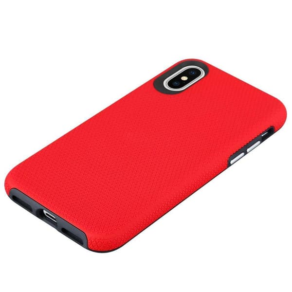 iPhone X / XS Suojakuori Suojakotelo Outdoor jossa on ylimääräinen pito ja liukastumista estävä pinta kolmiomuotoilulla joka on valmistettu