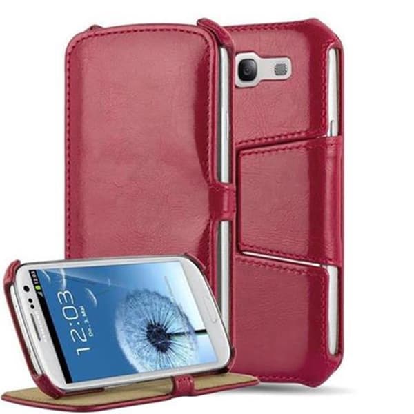 Samsung Galaxy S3 / S3 NEO Fodral Skal Plånboksfodral Skyddsfodral Case UTAN magnetisk stängning med stativfunktion och hörnhållare PASSION RÖD
