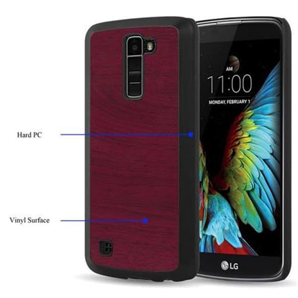 LG K10 2016 Suojakuori Hard Case Suojakotelo puun näköinen suojus naarmuilta ja iskuilta