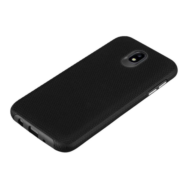 Samsung Galaxy J7 2017 Skal Fodral Mobilskydd Outdoor Hybridskydds med extra grepp och halkskydd i triangeldesign av silikon och plast