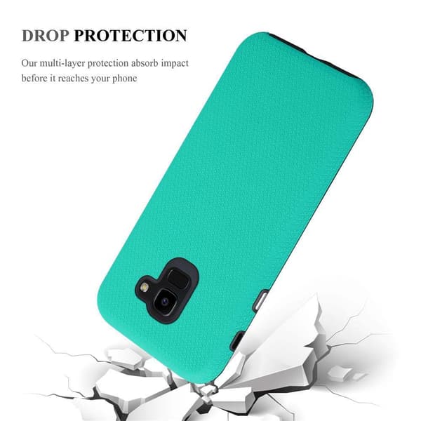 Samsung Galaxy J7 2017 Skal Fodral Mobilskydd Outdoor Hybridskydds med extra grepp och halkskydd i triangeldesign av silikon och plast