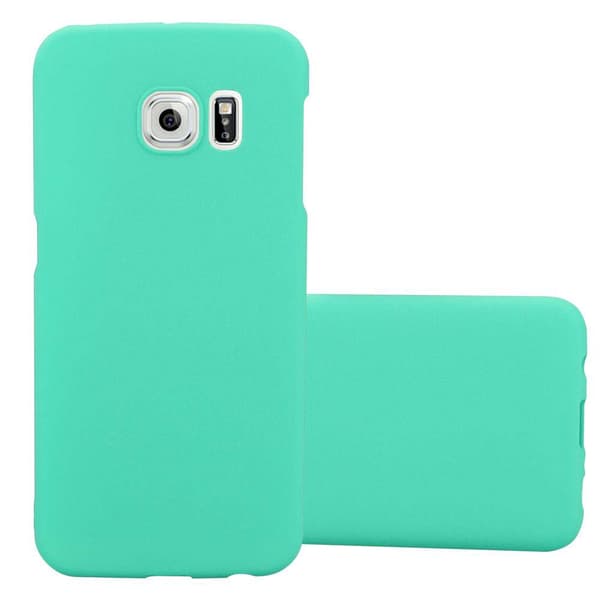 Deksel for Samsung Galaxy S6 EDGE Hardt Case Beskyttende i frostet look mot riper og støt FROSTIG GRØNN