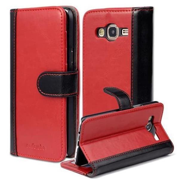 Samsung Galaxy J5 2015 Pungetui Cover Case () RØD SORT
