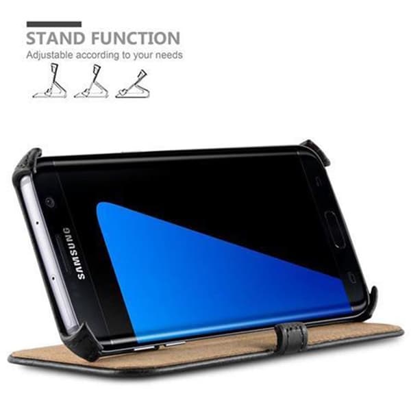 Samsung Galaxy S7 EDGE Fodral Skal Plånboksfodral Skyddsfodral Case UTAN magnetisk stängning med stativfunktion och hörnhållare