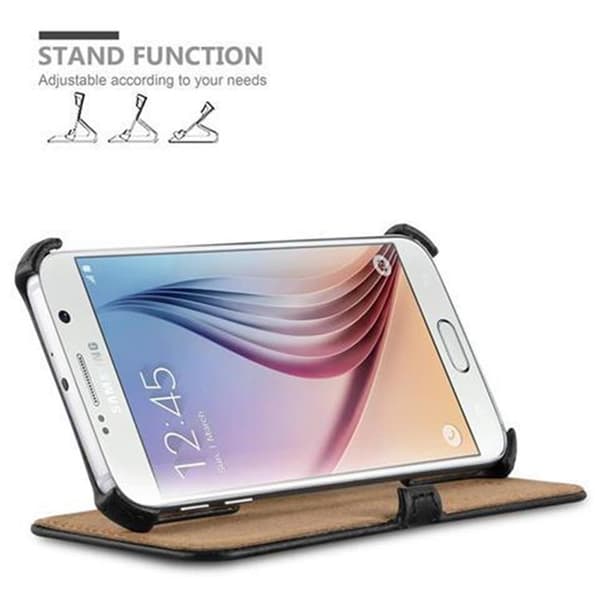 Samsung Galaxy S6 Fodral Skal Plånboksfodral Skyddsfodral Case UTAN magnetisk stängning med stativfunktion och hörnhållare