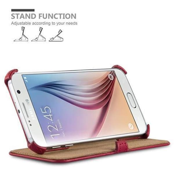 Samsung Galaxy S6 Fodral Skal Plånboksfodral Skyddsfodral Case UTAN magnetisk stängning med stativfunktion och hörnhållare