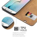 Miniatyrbilde 5 av 7: Lommebokdeksel til Samsung Galaxy S6 EDGE Deksel med stativfunksjon og kortlomme i bast-look
