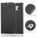 Miniatyrbild 3 av 7: Samsung Galaxy S6 EDGE Skal Plånboksfodral Case med stativfunktion och kortficka i bast-look Fodral