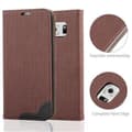 Miniatyrbild 3 av 7: Samsung Galaxy S6 EDGE Skal Plånboksfodral Case med stativfunktion och kortficka i bast-look Fodral