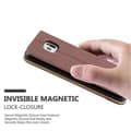 Miniatyrbild 7 av 7: Samsung Galaxy S6 EDGE Skal Plånboksfodral Case med stativfunktion och kortficka i bast-look Fodral