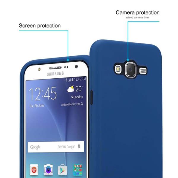 Deksel til Samsung Galaxy J7 2015 Hybridbeskyttelsesdeksel med TPU-silikon på innsiden og 2-delt plast på utsiden