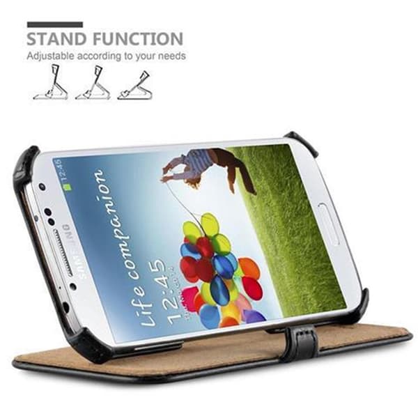 Samsung Galaxy S4 Fodral Skal Plånboksfodral Skyddsfodral Case UTAN magnetisk stängning med stativfunktion och hörnhållare