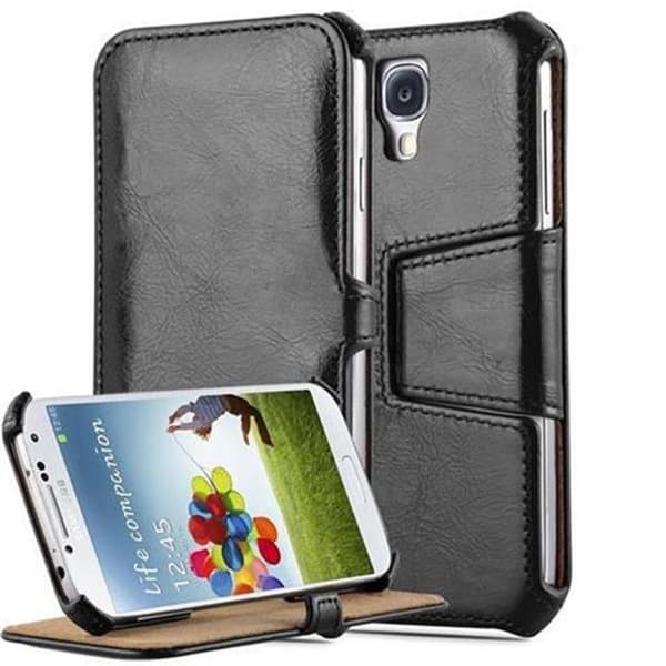 Samsung Galaxy S4 Fodral Skal Plånboksfodral Skyddsfodral Case UTAN magnetisk stängning med stativfunktion och hörnhållare