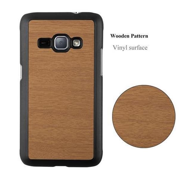 Samsung Galaxy J1 2016 Fodral Hårt Fodral Skal Hard Case Skyddsomslag i träoptik mot repor och stötar