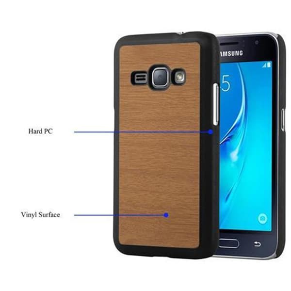 Samsung Galaxy J1 2016 Fodral Hårt Fodral Skal Hard Case Skyddsomslag i träoptik mot repor och stötar