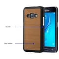 Miniatyrbild 4 av 7: Samsung Galaxy J1 2016 Fodral Hårt Fodral Skal Hard Case Skyddsomslag i träoptik mot repor och stötar