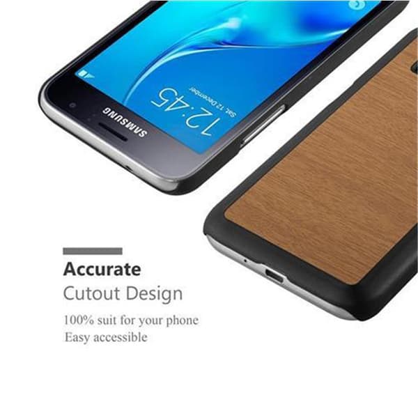Samsung Galaxy J1 2016 Fodral Hårt Fodral Skal Hard Case Skyddsomslag i träoptik mot repor och stötar