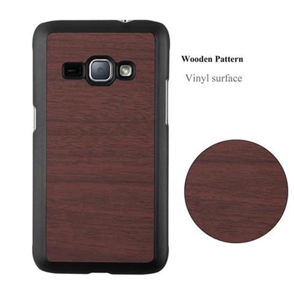 Samsung Galaxy J1 2016 Fodral Hårt Fodral Skal Hard Case Skyddsomslag i träoptik mot repor och stötar