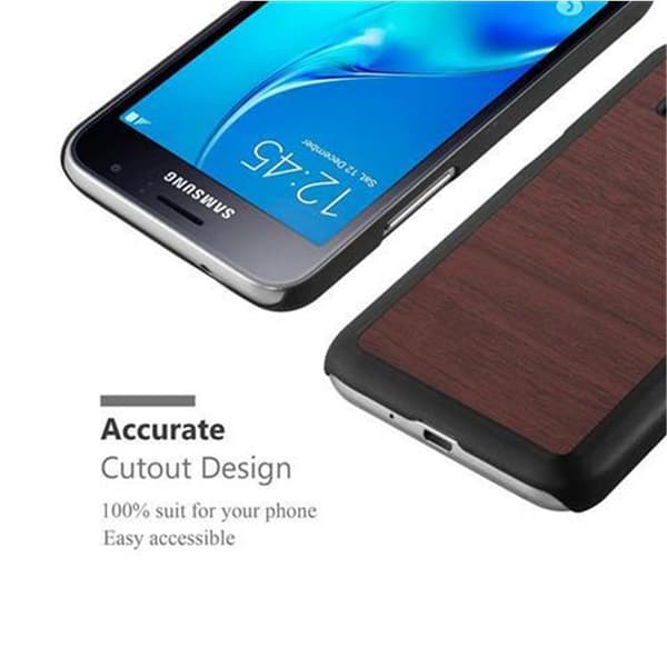 Samsung Galaxy J1 2016 Fodral Hårt Fodral Skal Hard Case Skyddsomslag i träoptik mot repor och stötar