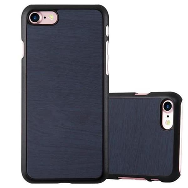 iPhone 7 / 7S / 8 / SE 2020 Suojakuori Hard Case Suojakotelo puun näköinen suojus naarmuilta ja iskuilta WOODY SININEN