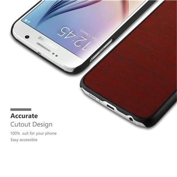 Samsung Galaxy S6 Suojakuori Hard Case Suojakotelo puun näköinen suojus naarmuilta ja iskuilta