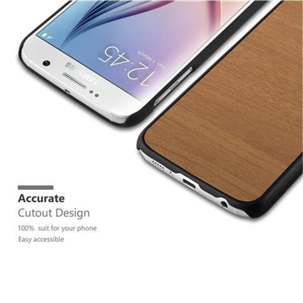 Samsung Galaxy S6 Suojakuori Hard Case Suojakotelo puun näköinen suojus naarmuilta ja iskuilta
