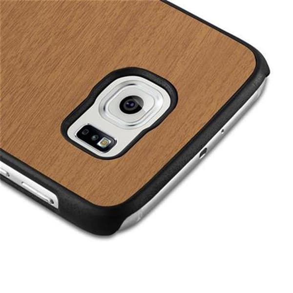 Samsung Galaxy S6 Suojakuori Hard Case Suojakotelo puun näköinen suojus naarmuilta ja iskuilta