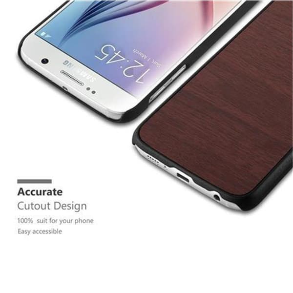 Samsung Galaxy S6 Suojakuori Hard Case Suojakotelo puun näköinen suojus naarmuilta ja iskuilta