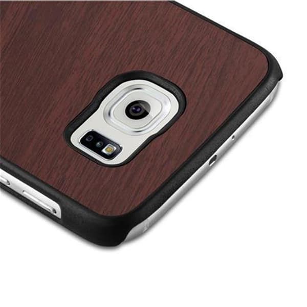 Samsung Galaxy S6 Suojakuori Hard Case Suojakotelo puun näköinen suojus naarmuilta ja iskuilta