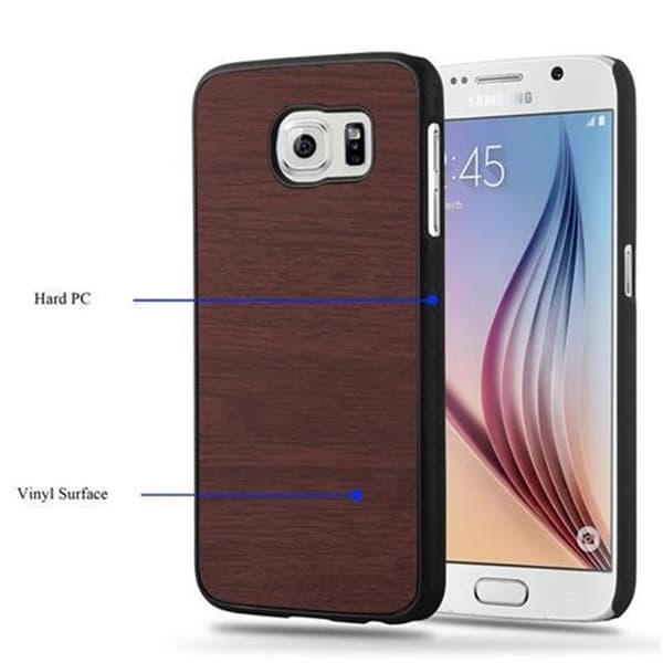 Samsung Galaxy S6 Suojakuori Hard Case Suojakotelo puun näköinen suojus naarmuilta ja iskuilta