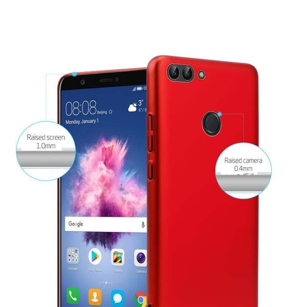 Huawei P SMART 2018 / Enjoy 7S Suojakuori Hard Case Suojakotelo metallin näköinen suojus naarmuja ja iskuja vastaan