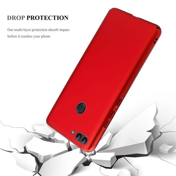 Huawei P SMART 2018 / Enjoy 7S Suojakuori Hard Case Suojakotelo metallin näköinen suojus naarmuja ja iskuja vastaan