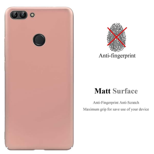 Huawei P SMART 2018 / Enjoy 7S Suojakuori Hard Case Suojakotelo metallin näköinen suojus naarmuja ja iskuja vastaan