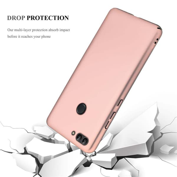 Huawei P SMART 2018 / Enjoy 7S Suojakuori Hard Case Suojakotelo metallin näköinen suojus naarmuja ja iskuja vastaan