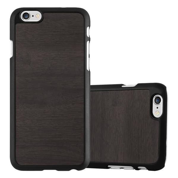 iPhone 6 PLUS / 6S PLUS Fodral Hårt Fodral Skal Hard Case Skyddsomslag i träoptik mot repor och stötar WOODY SVART