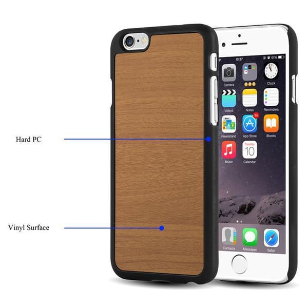iPhone 6 PLUS / 6S PLUS Fodral Hårt Fodral Skal Hard Case Skyddsomslag i träoptik mot repor och stötar