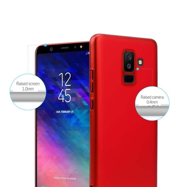 Deksel for Samsung Galaxy A6 PLUS 2018 Hardt Case Beskyttende i metallutseende mot riper og støt.